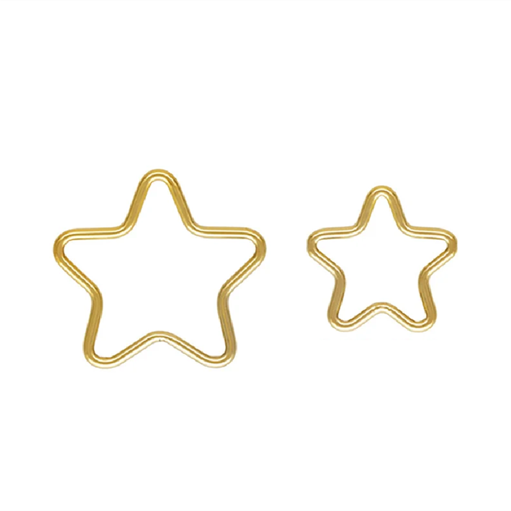 Jewelry Making Gold Wire - 2 Pieces Plain Star Jump Rings