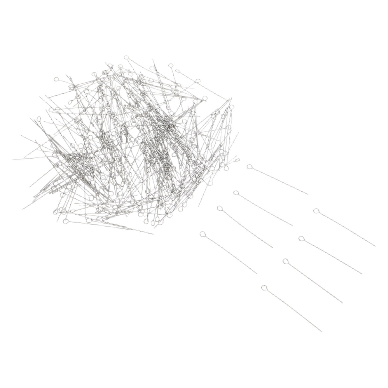Jewelry Making Eye Pins - 300Pcs Silver Stainless Steel Bead Pins