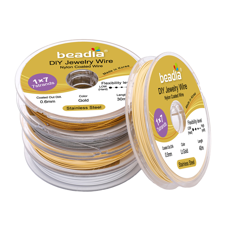 Jewelry Making Gold Wire - 30-50M/Roll 304 Stainless Steel Cord 0.3/0.38/0.5/0.6mm