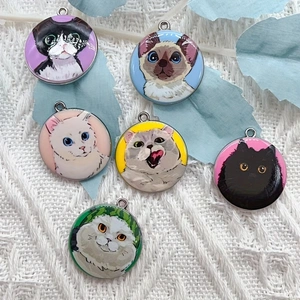 10pcs cartoon animal cat ename - Jewelry Making Diy 评论和价格