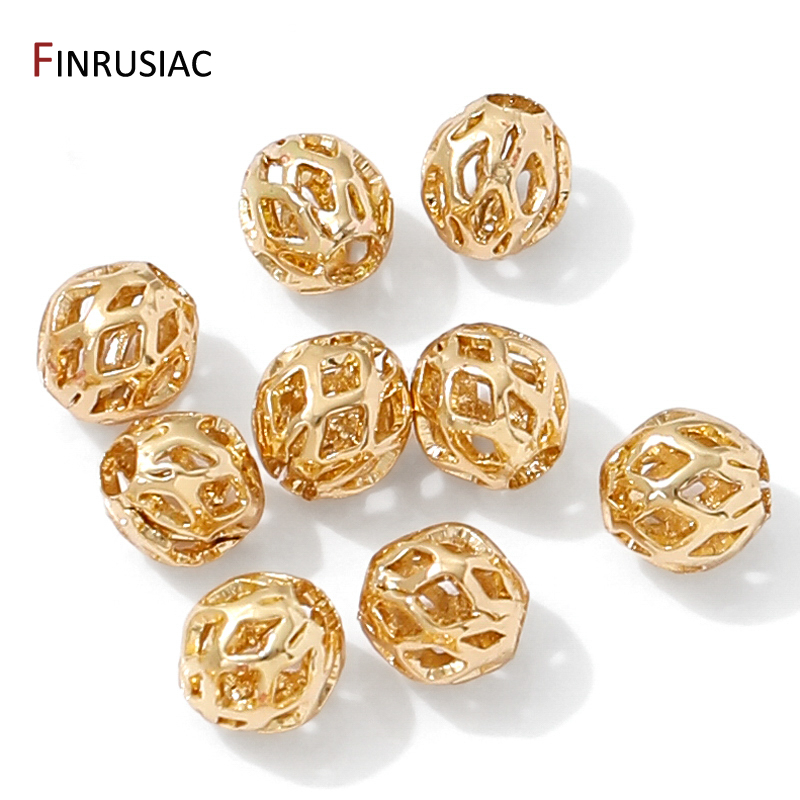 4/5/6/8mm 14K Gold Plated Holl - Jewelry Making Items 评论和价格