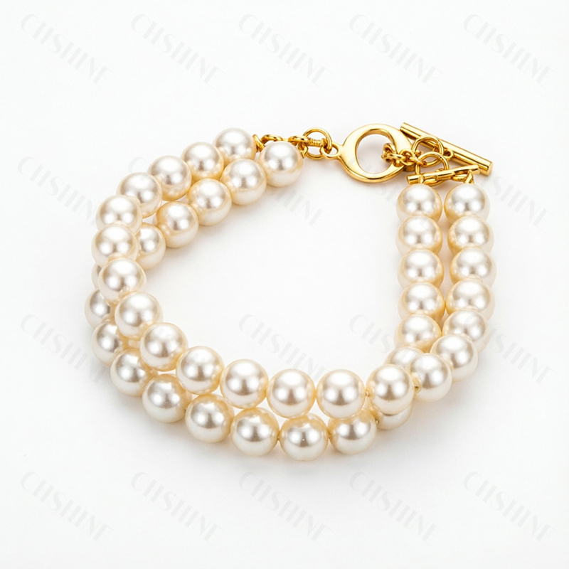 925 Sterling Silver 18K Gold   - Toggle Clasp Gold 评论和价格