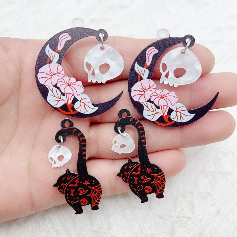 10pcs Halloween Acrylic Ghost  - Jewelry Making Diy 评论和价格
