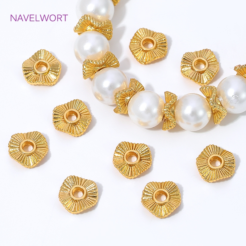 18K Gold Plated Metal Wave Fla - Jewelry Making Items 评论和价格