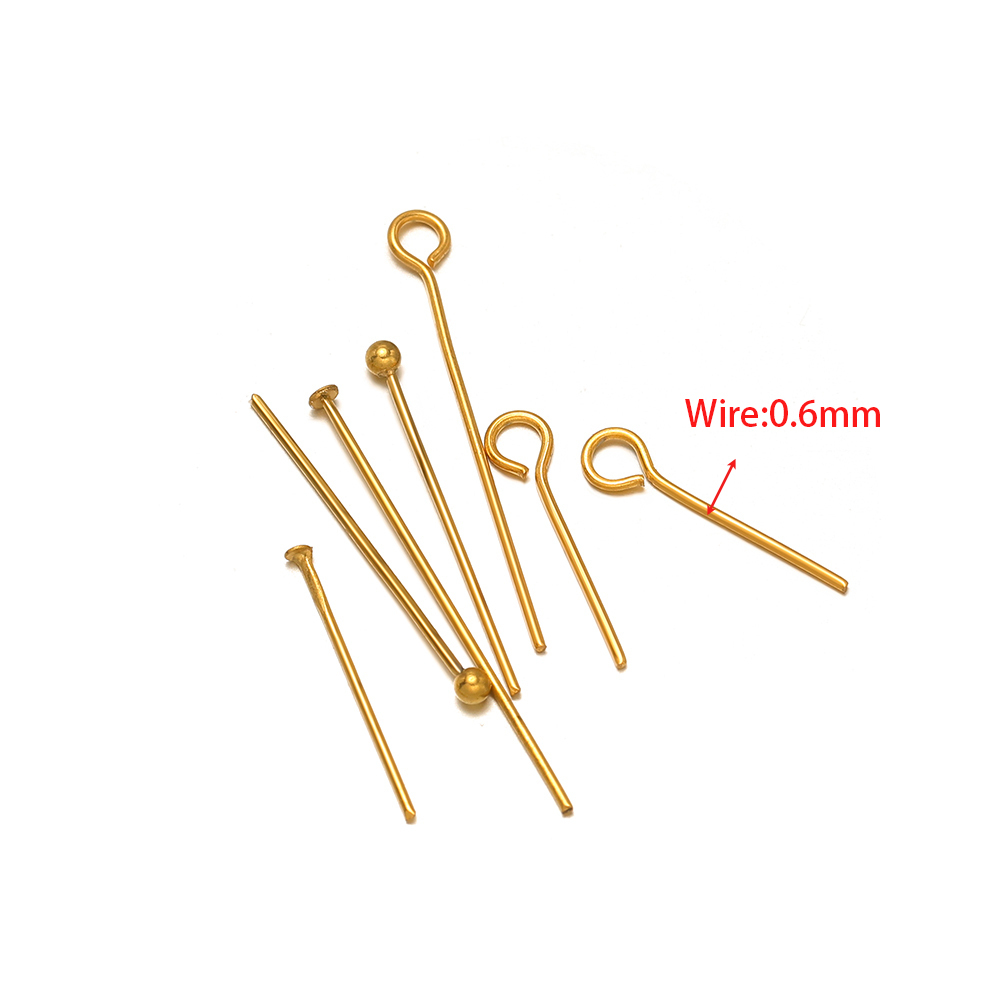 100/50pcs Stainless Steel Eye  - Jewelry Making Eye Pins 评论和价格