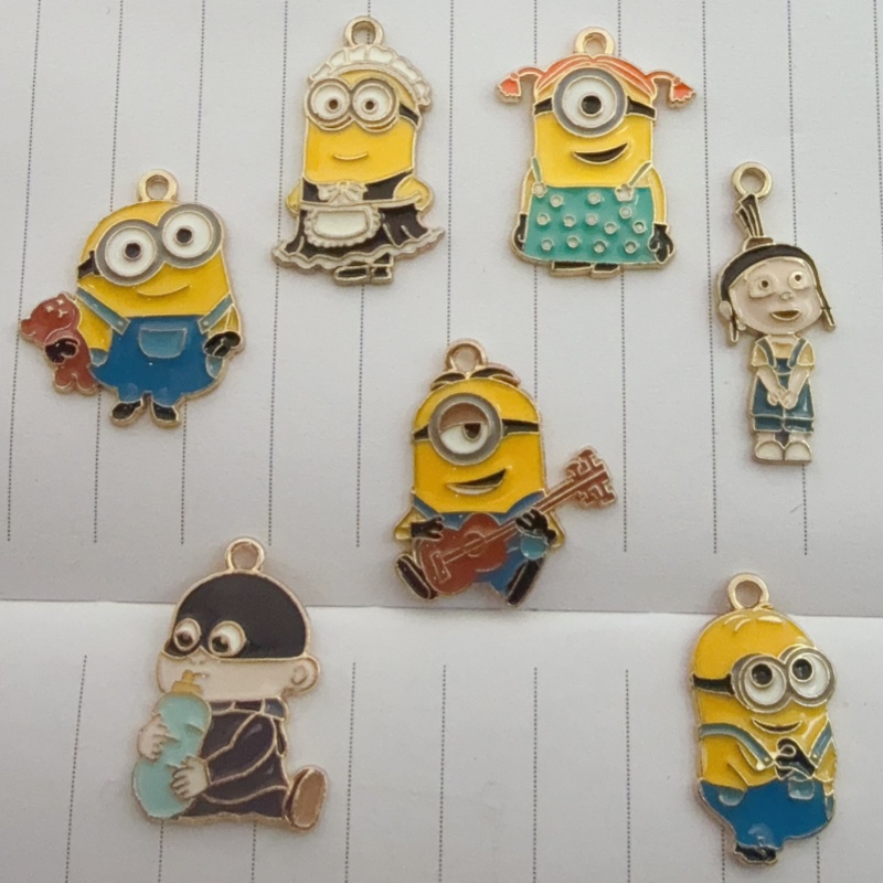10pcs alloy drip oil cartoon p - Jewelry Making Diy 评论和价格