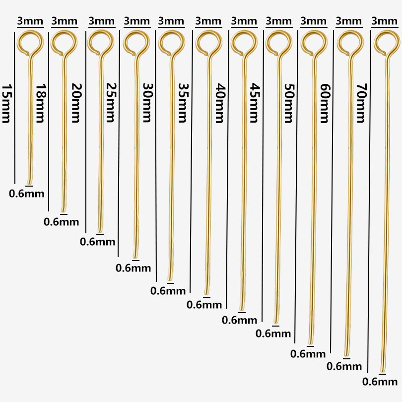 50pcs/lot 304 Stainless Steel  - Jewelry Making Eye Pins 评论和价格