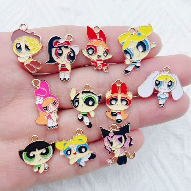 10pcs Alloy Oil-Dripping Carto - Jewelry Making Diy 评论和价格