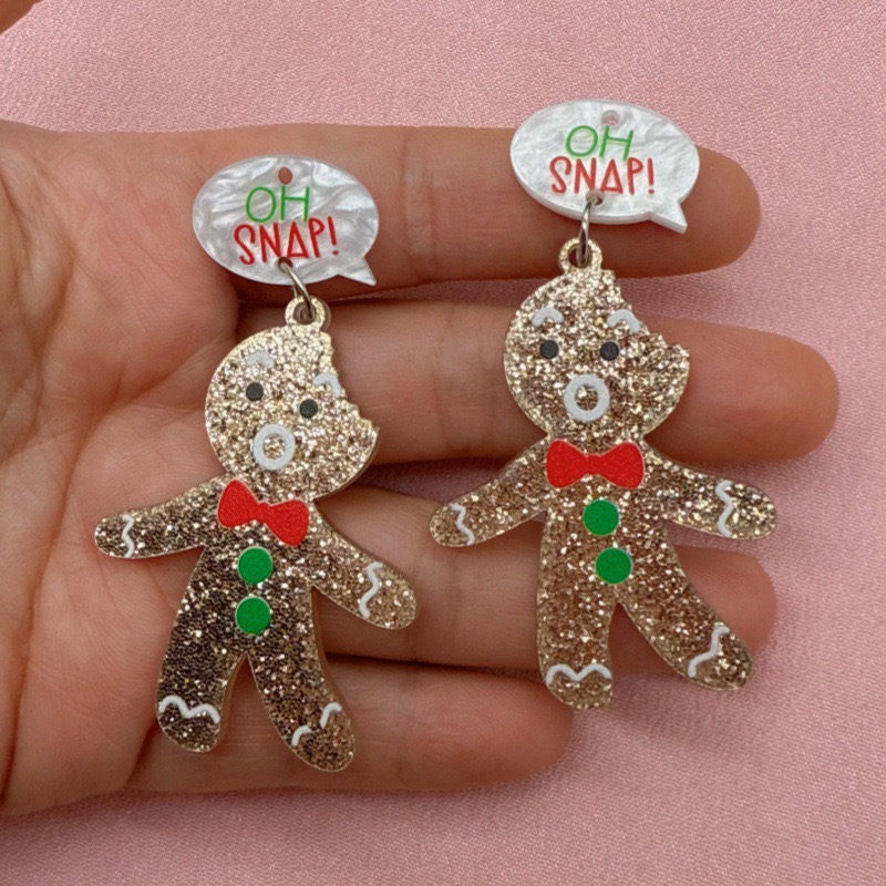 10pcs Cute Christmas Gingerbre - Jewelry Making Diy 评论和价格