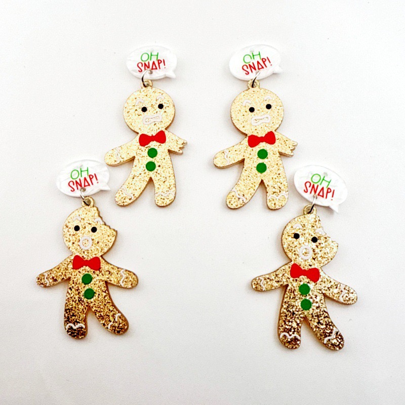 10pcs Cute Christmas Gingerbre - Jewelry Making Diy 评论和价格
