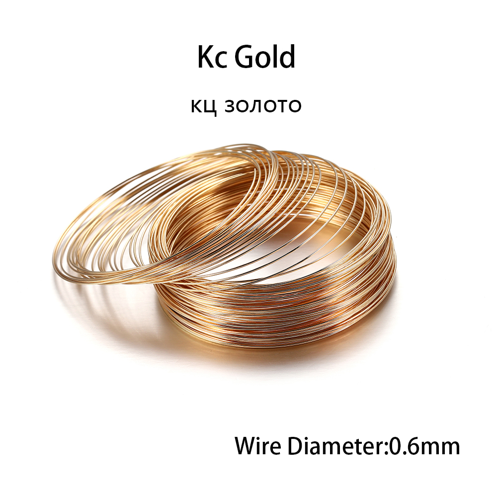 100 Loops/lot 0.6mm Silver Gol - Jewelry Making Gold Wire 评论和价格