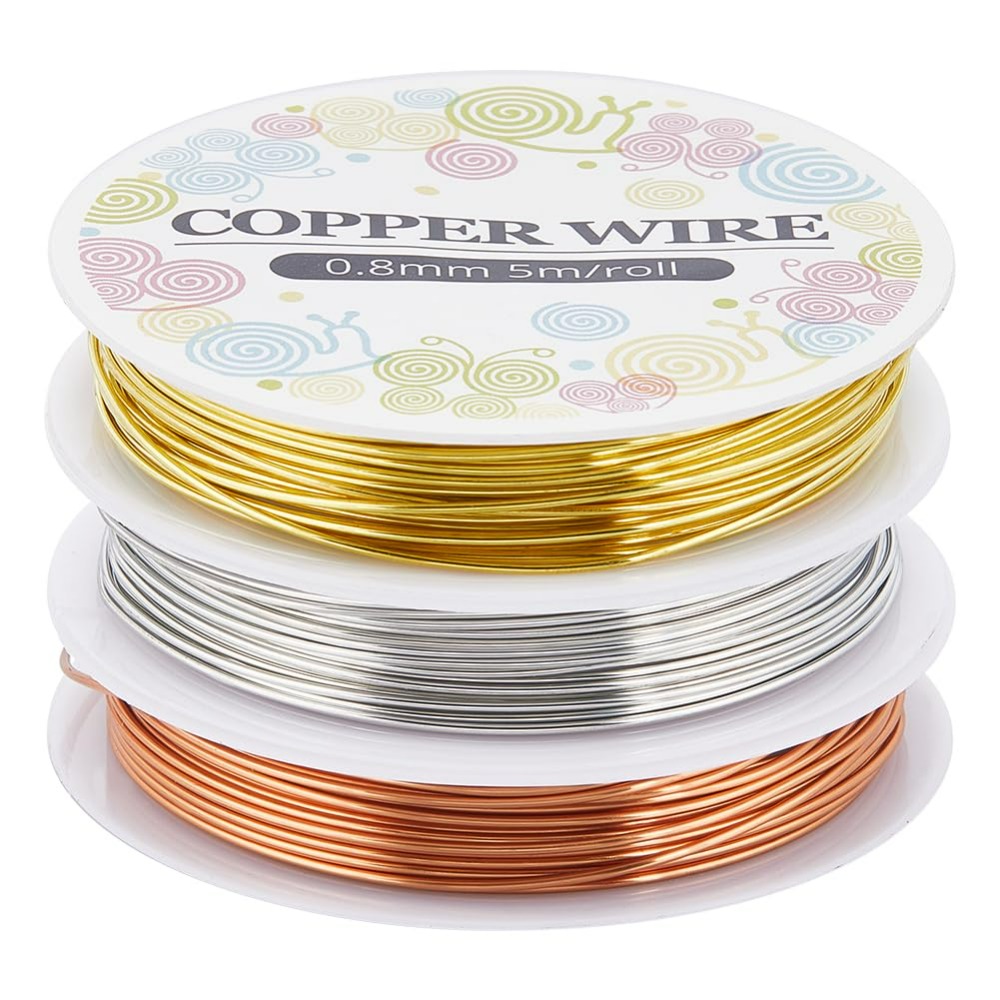 12.8M Copper Jewelry Wire 0.8m - Jewelry Making Gold Wire 评论和价格