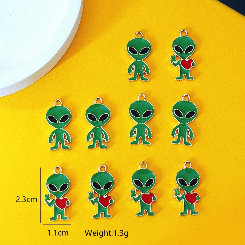 10pcs Simple Alien Alloy Drip  - Jewelry Making Diy 评论和价格