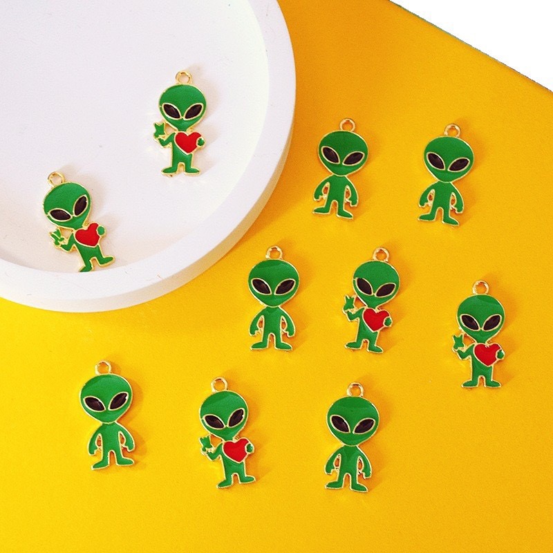 10pcs Simple Alien Alloy Drip  - Jewelry Making Diy 评论和价格