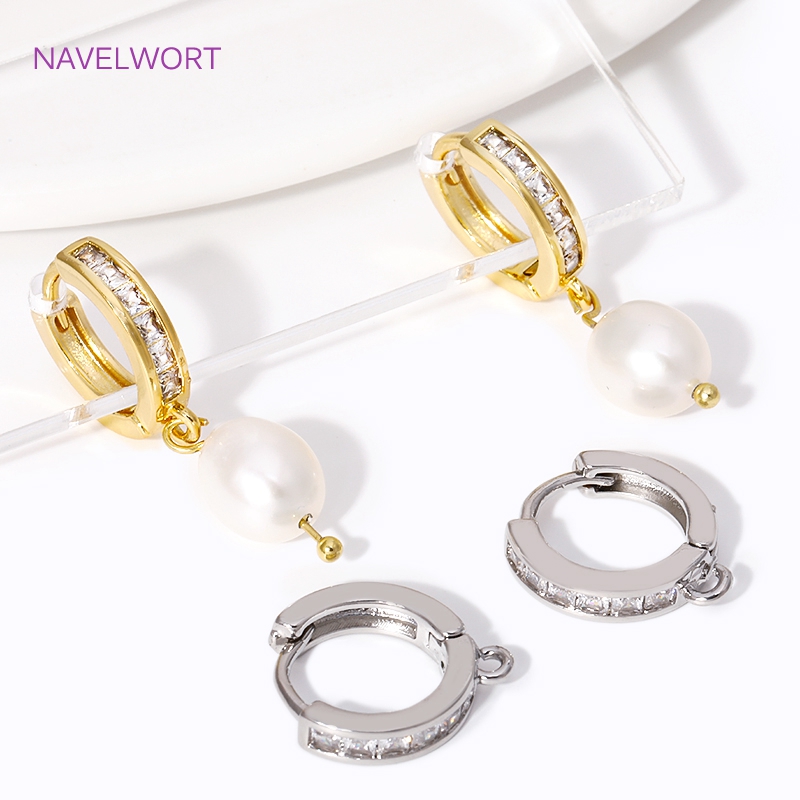 18K Gold Plated Inlaid Zircon  - Jewelry Making Items 评论和价格