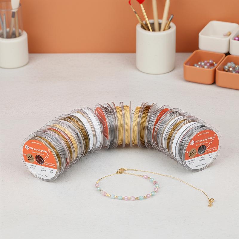 50Meter Roll 0.3 0.38 0.5 0.6m - Jewelry Making Gold Wire 评论和价格