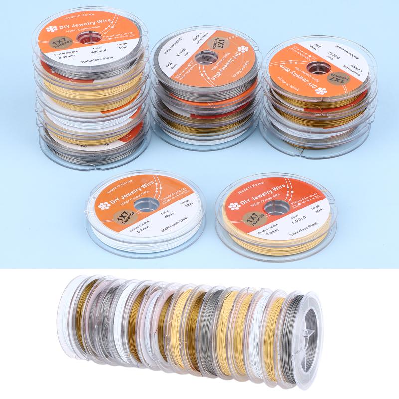 50Meter Roll 0.3 0.38 0.5 0.6m - Jewelry Making Gold Wire 评论和价格
