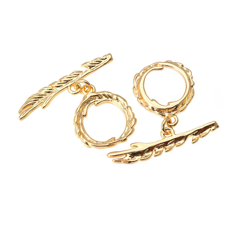 18K Gold Color Brass Geometry  - Toggle Clasp Gold 评论和价格