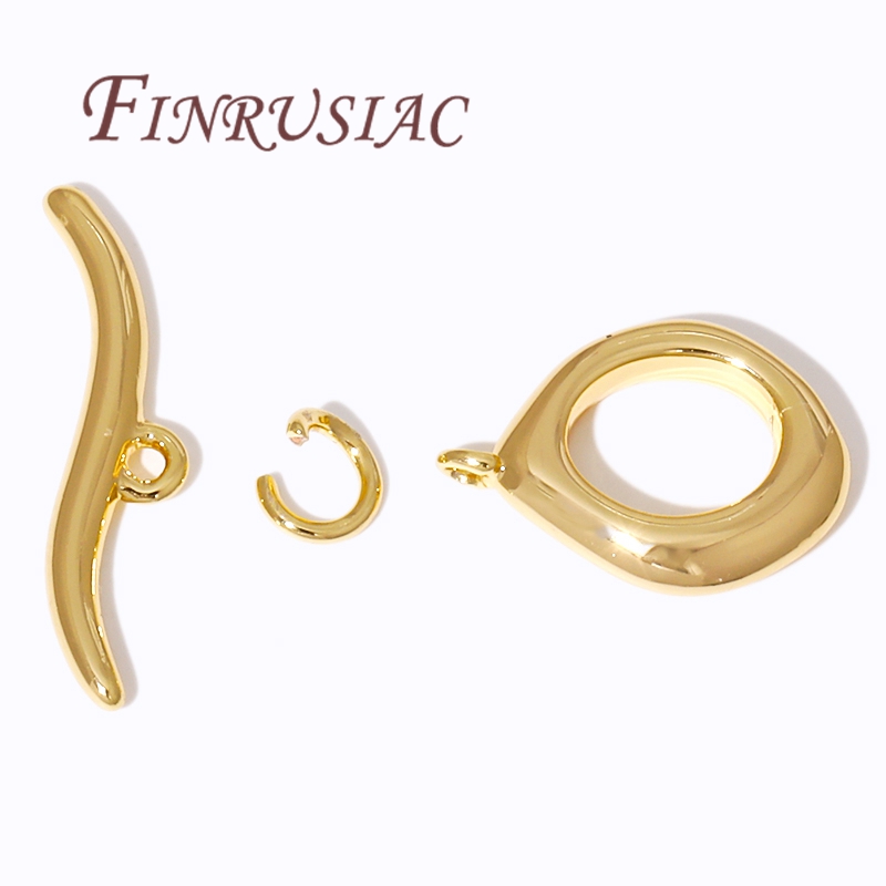 18K Gold Plated OT Toggle Clas - Toggle Clasp Gold 评论和价格