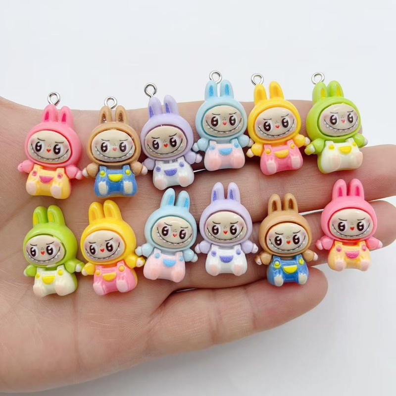 10Pcs Kawaii Rabbit Strawberry - Jewelry Making Diy 评论和价格