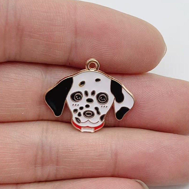 12pcs cartoon pet spotted dog  - Jewelry Making Diy 评论和价格