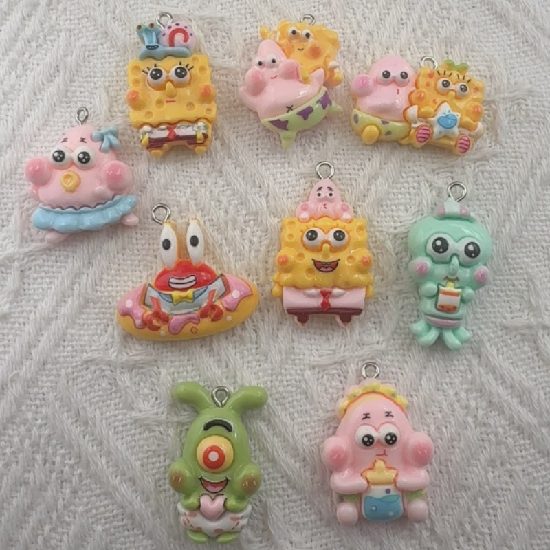 10pcs cartoon resin pendant, D - Jewelry Making Diy 评论和价格