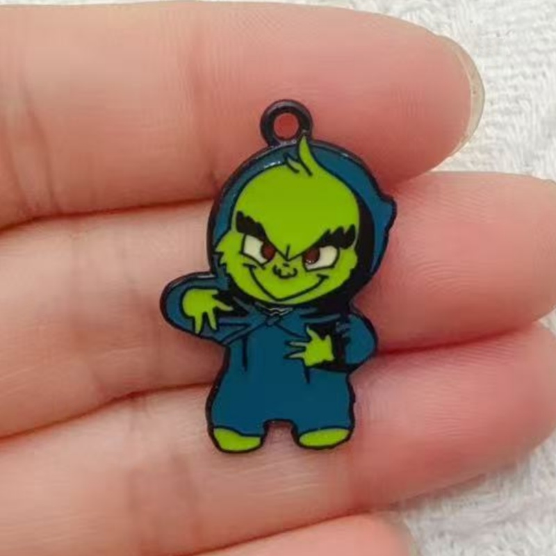 10pcs alloy drip oil cartoon C - Jewelry Making Diy 评论和价格