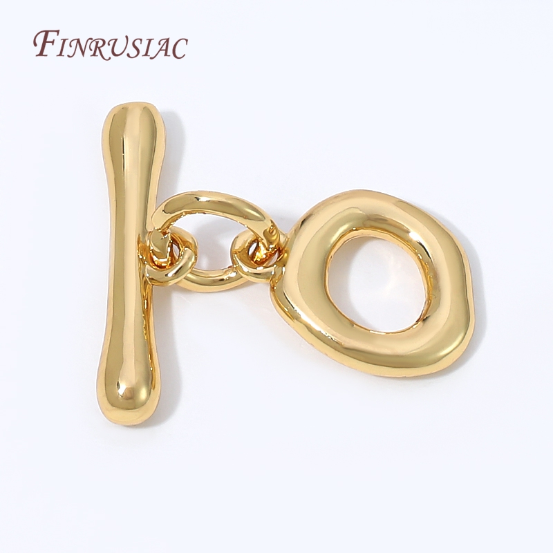 18K Gold Plated Irregular Oval - Toggle Clasp Gold 评论和价格