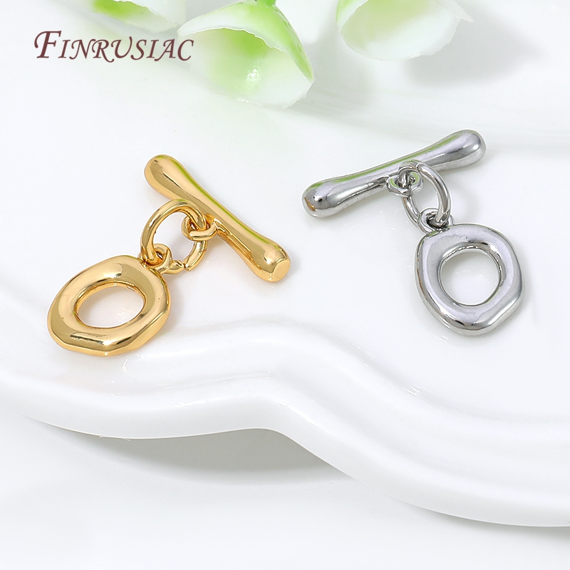 18K Gold Plated Irregular Oval - Toggle Clasp Gold 评论和价格