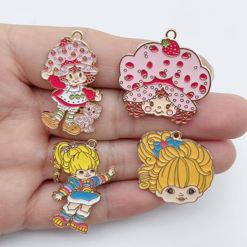 10pcs Cute Little Girl Enamel  - Jewelry Making Diy 评论和价格