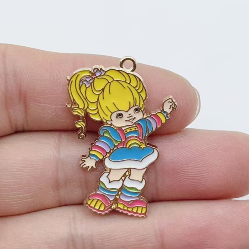 10pcs Cute Little Girl Enamel  - Jewelry Making Diy 评论和价格