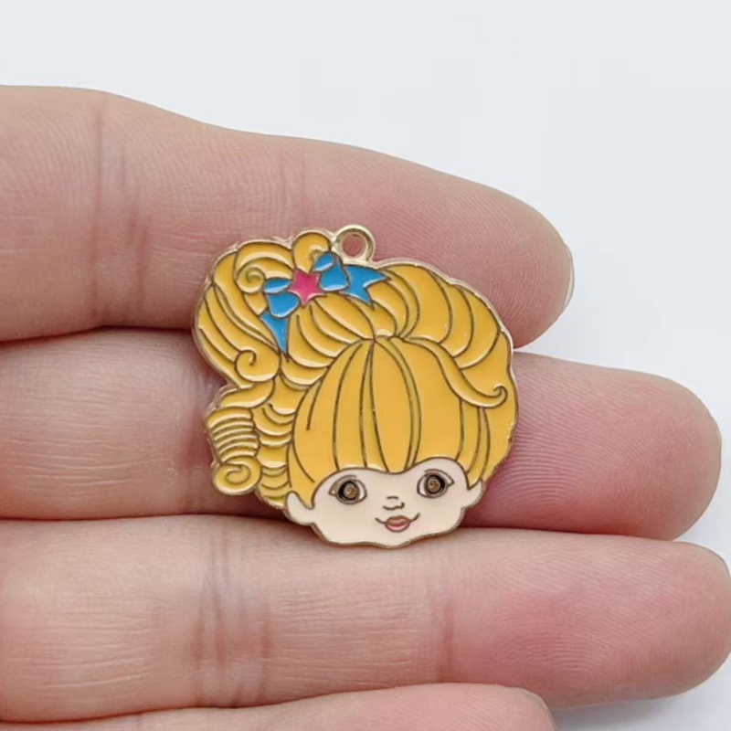 10pcs Cute Little Girl Enamel  - Jewelry Making Diy 评论和价格